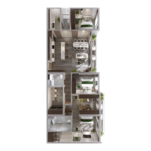 phân khu The Parkland - căn hộ 3PN, duplex và penthouse cho gia đình đa thế hệ
